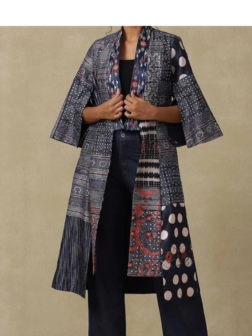 Soft Surroundings Kimono style duster jacket, medium